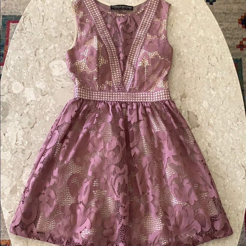 ASOS Little Mistress A line Lace Skater Dress